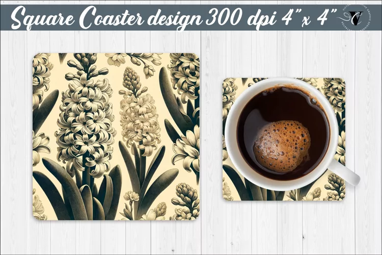 Square Coaster | Spring flowers