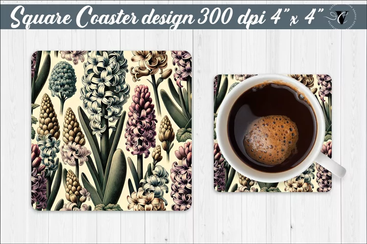 Square Coaster | Spring flowers