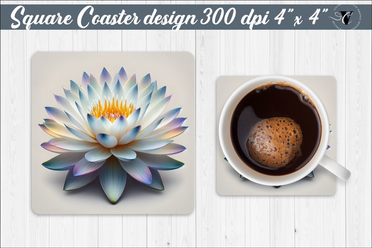 Square Coaster | Spring flowers example image 1