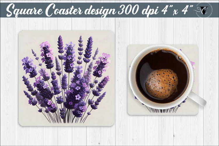 Square Coaster | Spring flowers