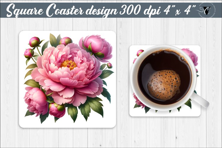 Square Coaster | Spring flowers