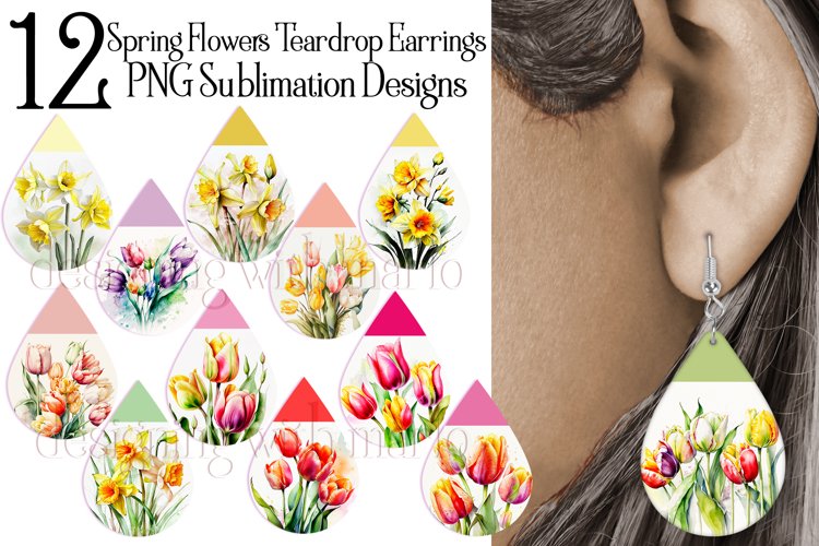 Earring Sublimation Designs Image 5