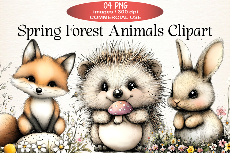 Spring Forest Animals Clipart