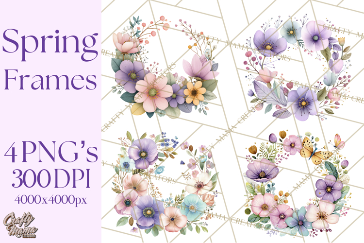 Spring flowers border clipart Image 7