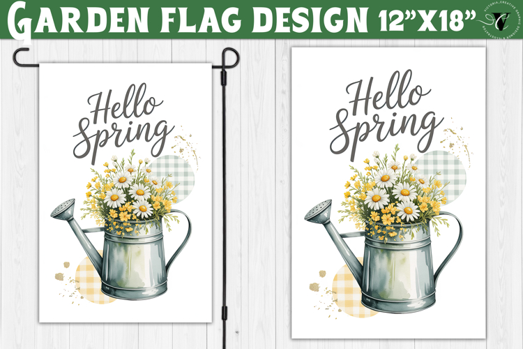 Spring Garden flag | Funny cow and flowers Yard Flag