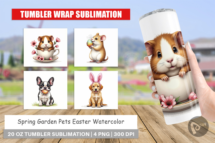 Spring Garden Pets Easter Tumbler