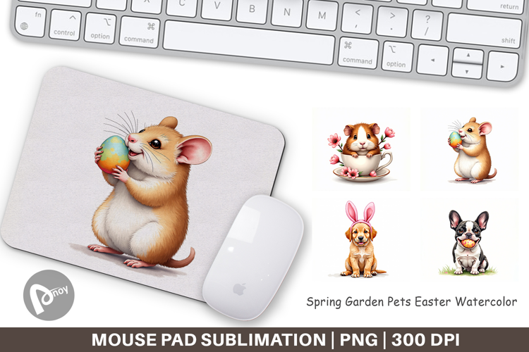Spring Garden Pets Easter Mouse Pad