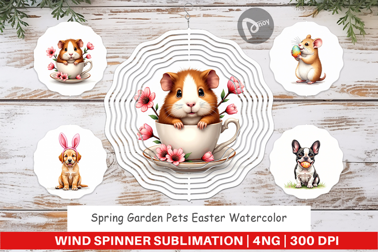 Spring Garden Pets Easter Wind Spinner