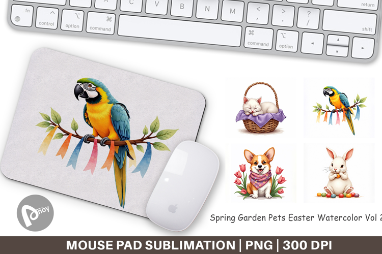 Spring Garden Pets Easter Mouse Pad