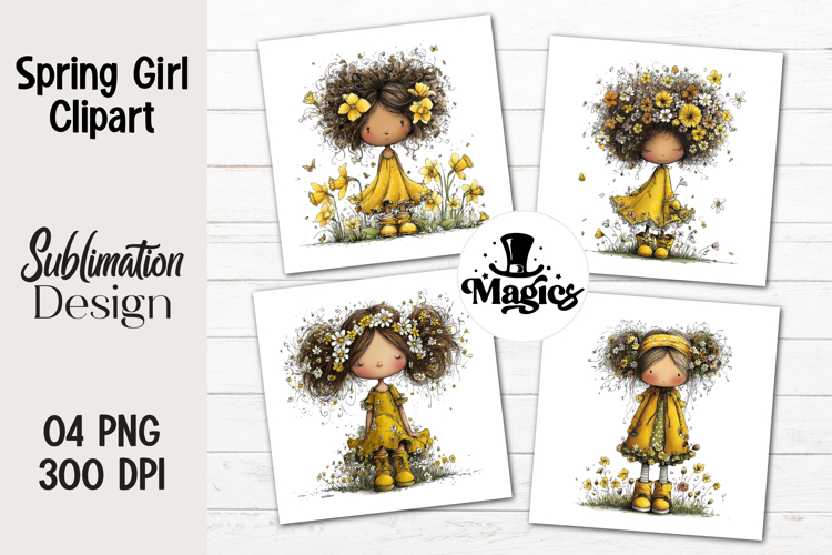 Spring Girl Clipart PNG