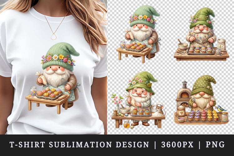 Spring Gnome t-shirt printable sublimation design png