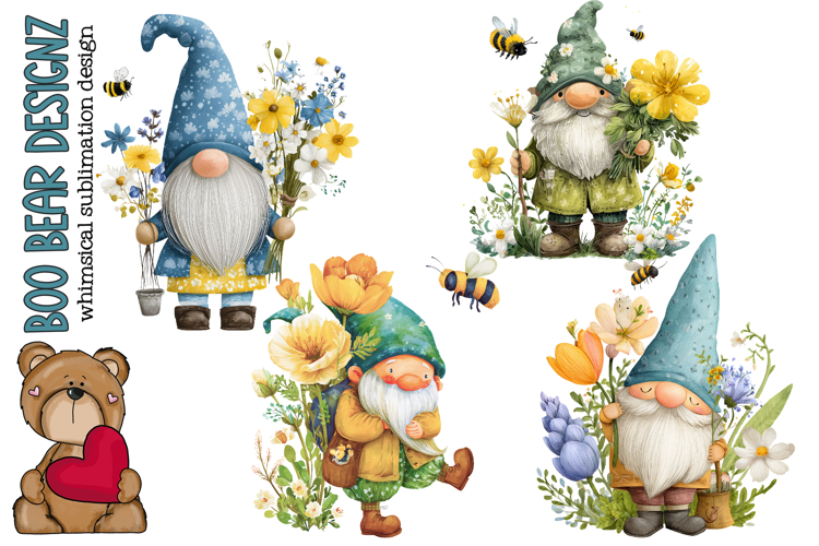 Spring Gnome Clipart