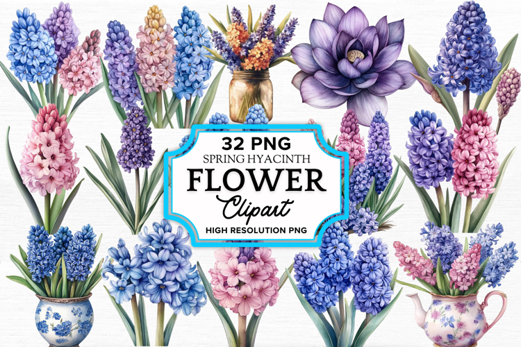 Blue Flower Clipart Image 18