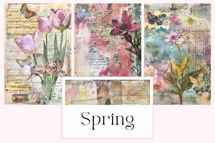 Spring Junk Journal Pages