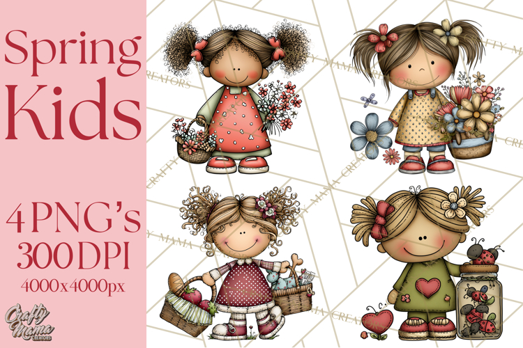 Spring Kids Clipart Playing Outdoors, Summer Children Png