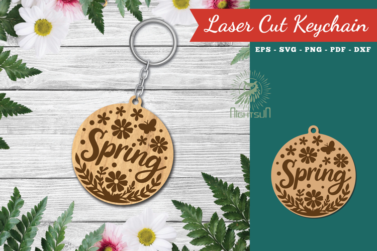 Spring Lasercut Keychain