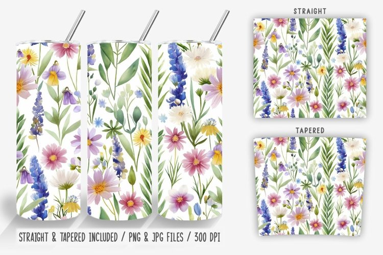 Spring Lavender Flowers Tumbler Wrap