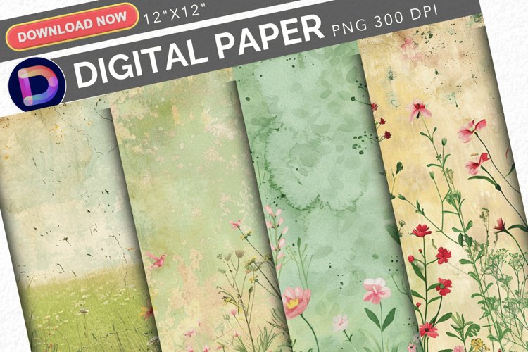 Spring Meadows Printable Digital Paper