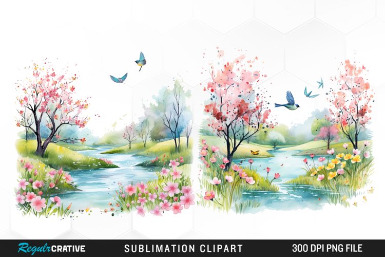 Spring Watercolor Clipart Image 3