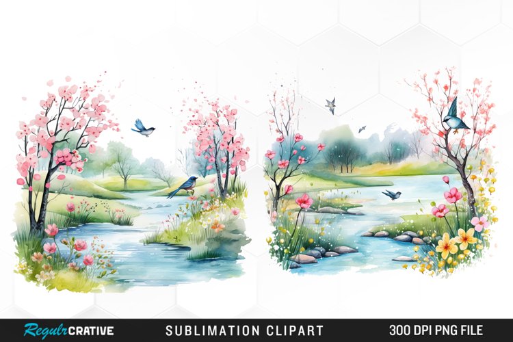 Spring Watercolor Clipart Image 9