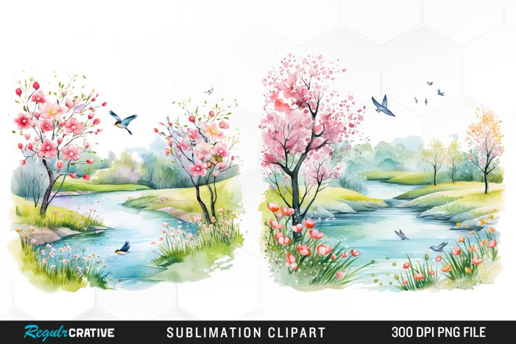 Spring Watercolor Clipart Image 7