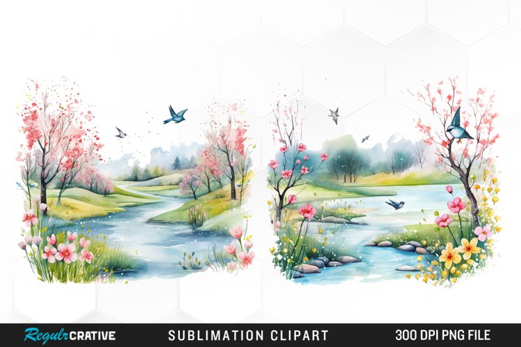 Spring Watercolor Clipart Image 8