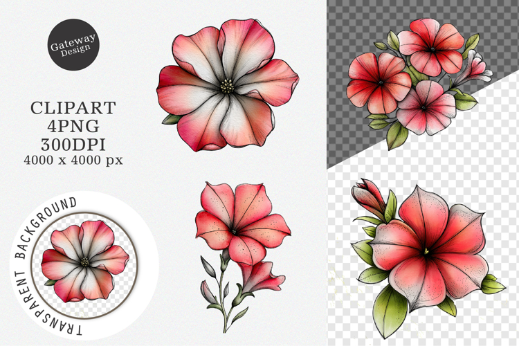 Spring Petunia Flower Clipart
