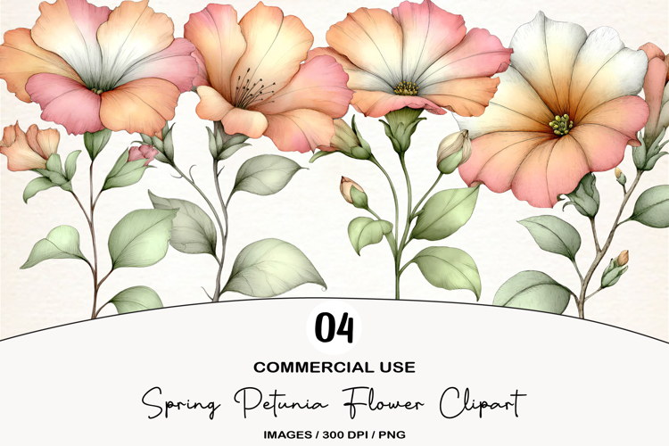 Spring Petunia Flower Clipart