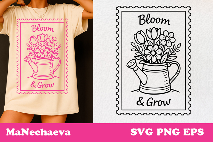 Spring Postal Stamp SVG | Vintage Floral Sublimation