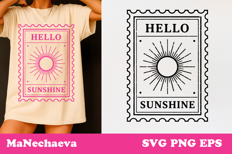 Spring Postal Stamp SVG | Hello Sunshine Sublimation