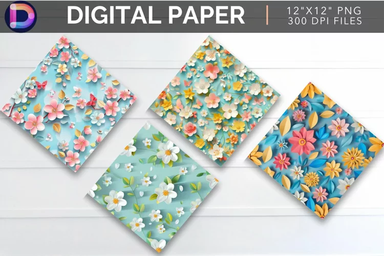 Spring seamless Digital Paper