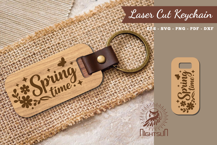 Spring Time Lasercut Keychain