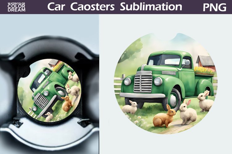 Spring Truck Car Coaster | Spring Farm Coaster | Car Coaster