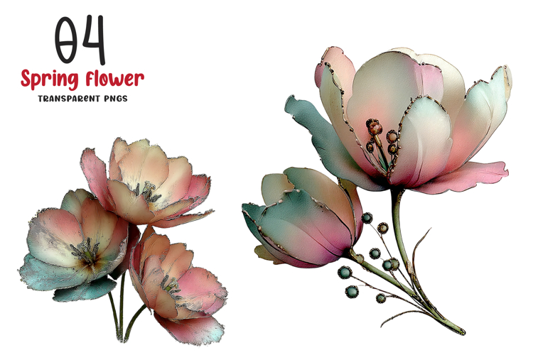 Spring Tulip Flower Clipart example image 1