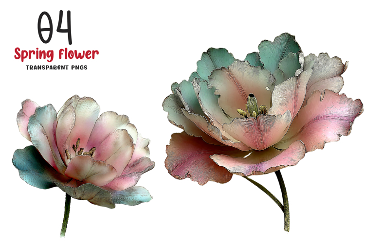 Spring Tulip Flower Clipart example image 1
