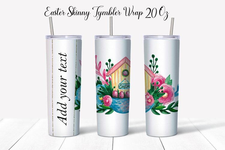 Happy Easter Tumbler Design For Sublimation Printing example image 1