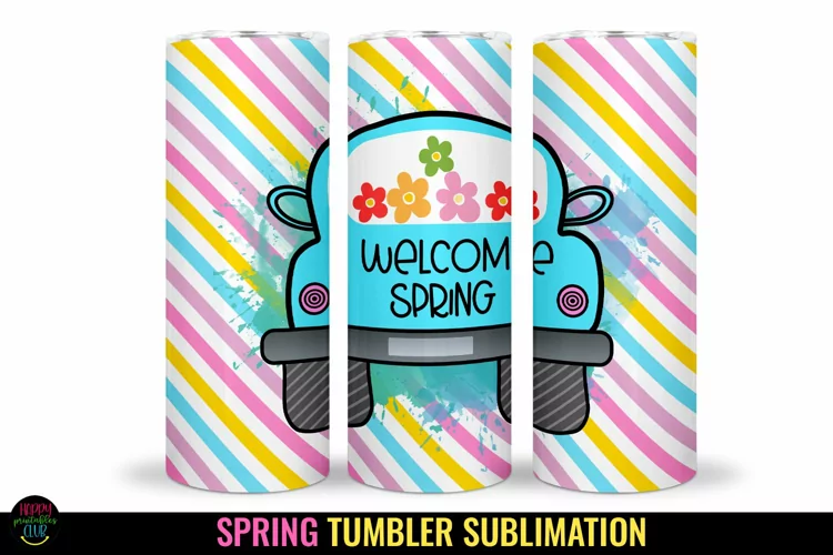 Spring Tumbler Sublimation I 20 Oz Spring Skinny Tumbler