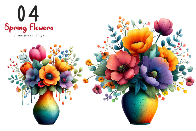 Spring Vase Of Flowers Clipart