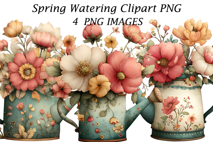 Spring Watering Clipart PNG