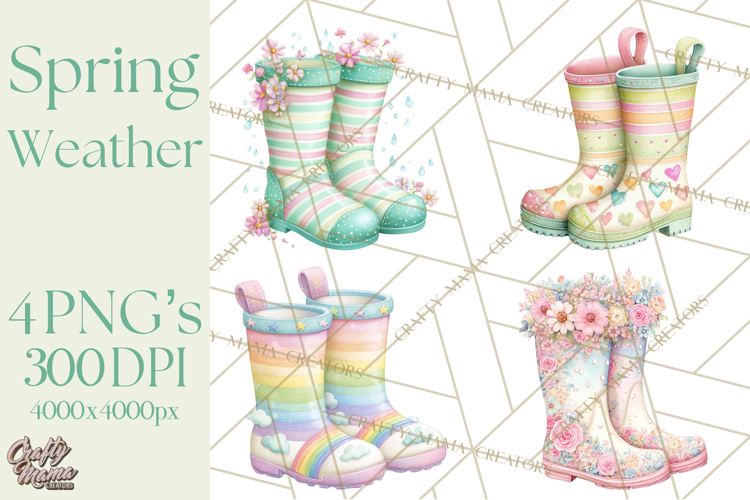 Rain Boots Clipart Image 2