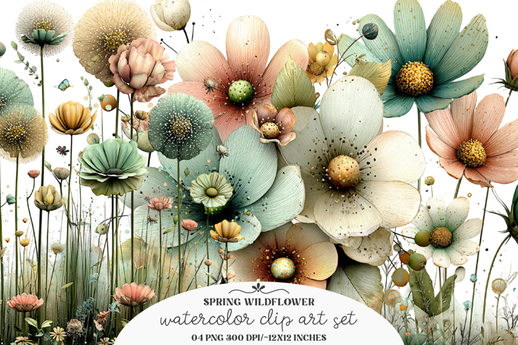 Spring wildflower clipart