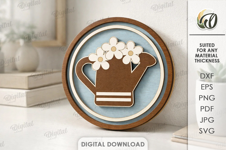 3D Spring Decor Laser Cut. Home Decor SVG