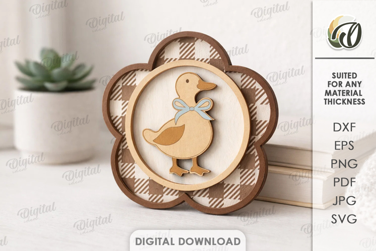 3D Spring Decor Laser Cut. Home Decor SVG