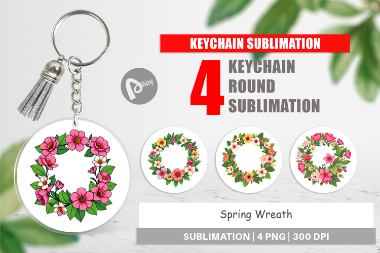 Keychain Spring Wreath