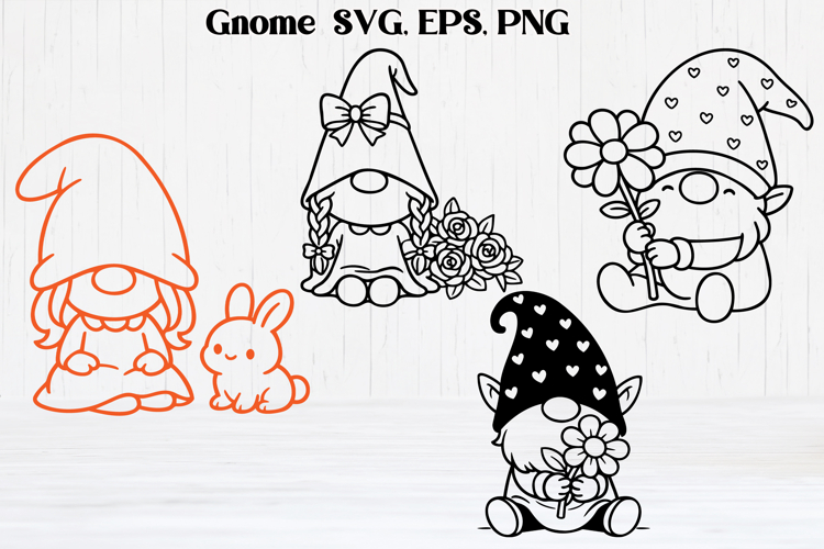 Spring cute gnome SVG | Gnome SVG | Spring clipart PNG