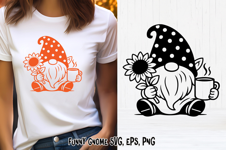 Spring cute gnome SVG | Gnome SVG | Spring clipart PNG