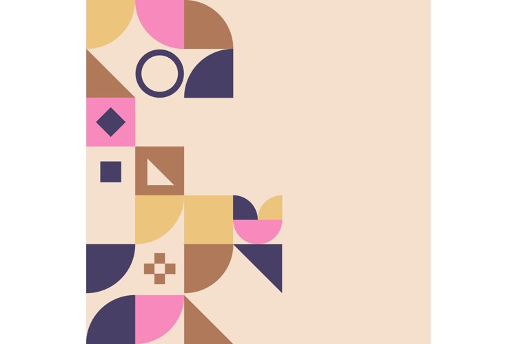 Square abstract background with geometric shape texture art