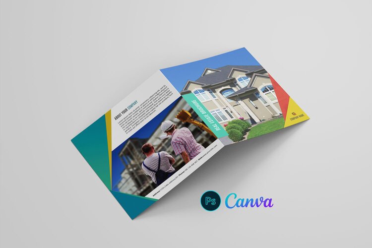 Real Estate Square Bifold Brochure example image 1