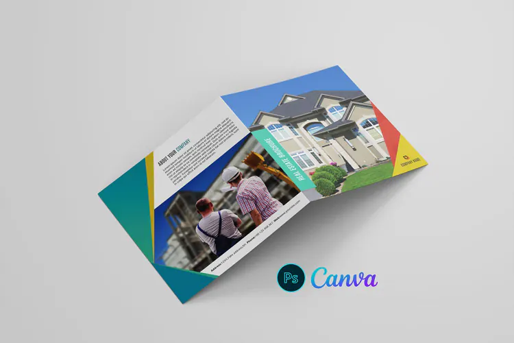 Real Estate Square Bifold Brochure