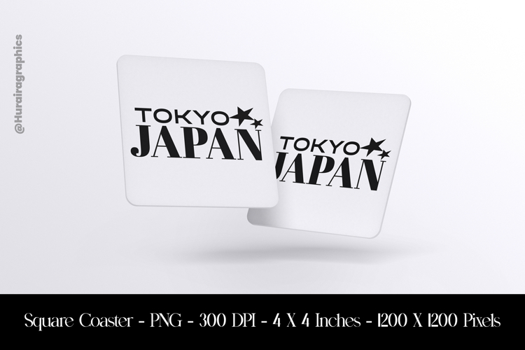 Tokyo Japan Square Coaster Sublimation